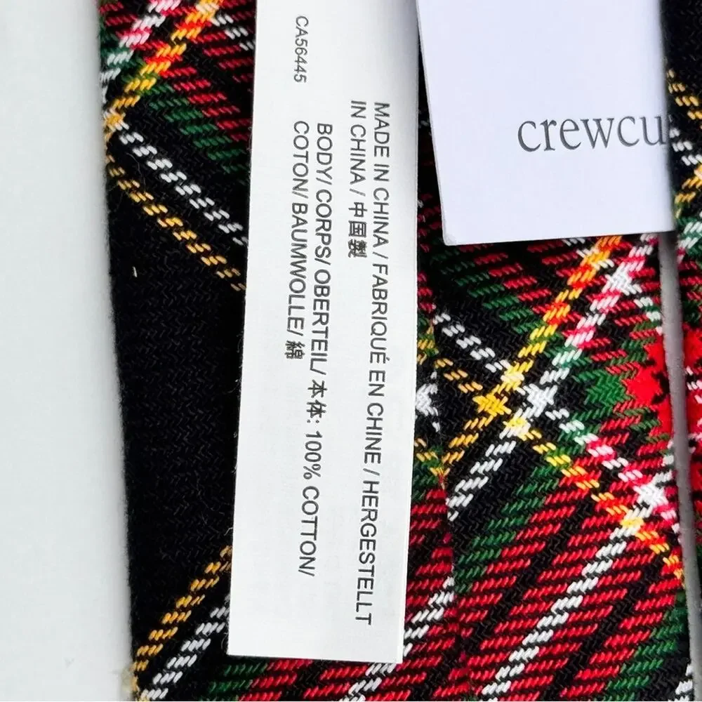 Crewcuts Boys Seasonal Holiday Plaid Print Dressy Preppy Tie Sz 42 inches